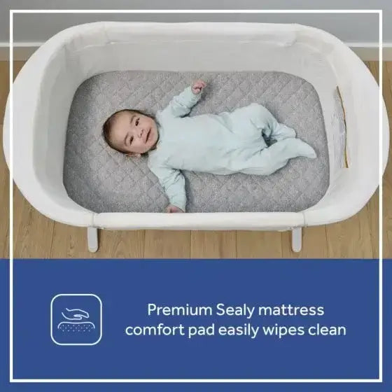 Sealy Airy Dreams Breathable 2-in-1 Baby Bassinet and Bedside Sleeper