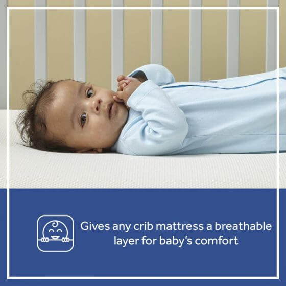 Sealy FreshFlow Breathable Waterproof Crib Mattress Pad