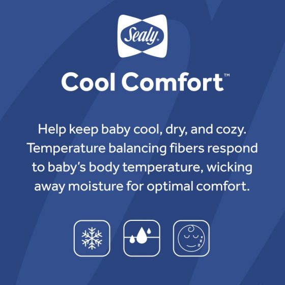 Sealy Cool Comfort Fitted Crib Mattress Pad