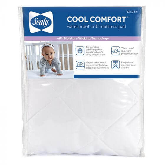 Sealy Cool Comfort Fitted Crib Mattress Pad