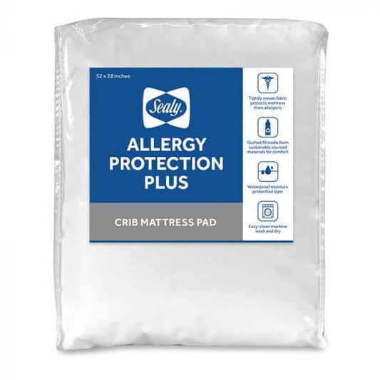 Sealy Allergy Protection Plus Fitted Crib Mattress Pad