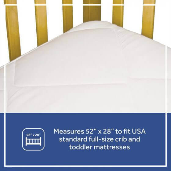 Sealy Naturals Cotton Fitted Crib and Toddler Mattress Pad