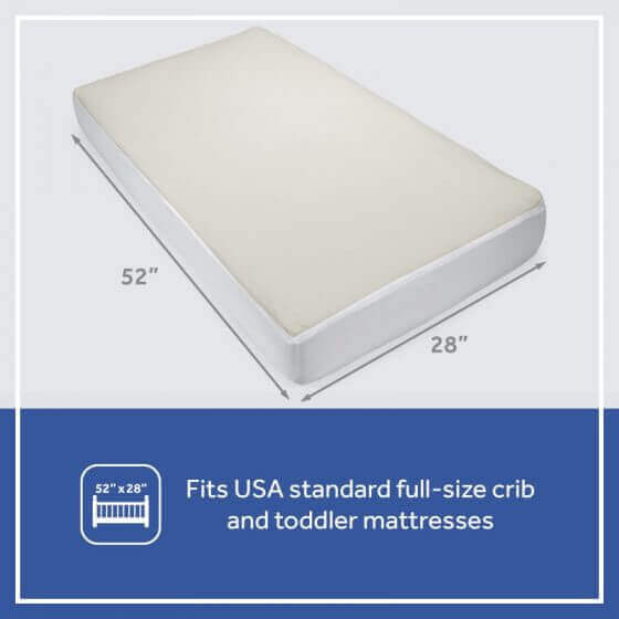 Sealy Quilted Fitted Crib Mattress Pad with Organic Cotton Top