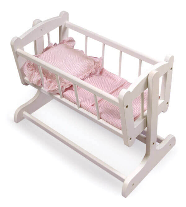 Badger Basket Heirloom Style Doll Cradle with Bedding