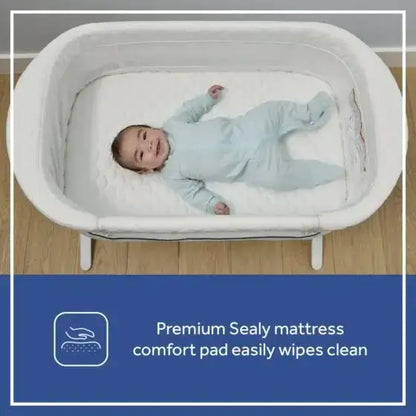 Sealy Cozy Cool Breathable 2-in-1 Baby Bassinet and Bedside Sleeper