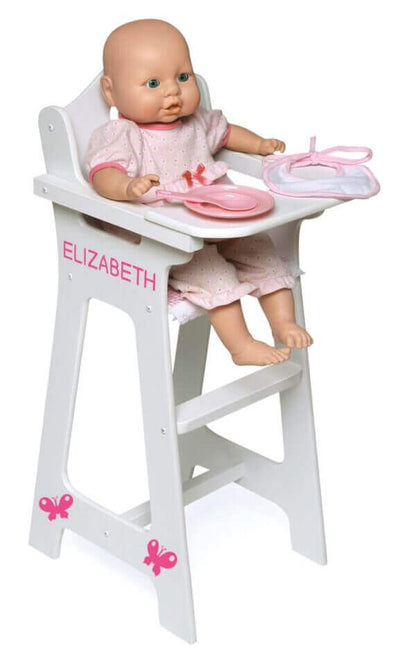 Badger Basket Doll High Chair with Accessories and Free Personalization Kit