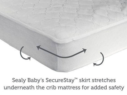 Sealy Stain Defense Fitted Crib Mattress Pad, 2-Pack