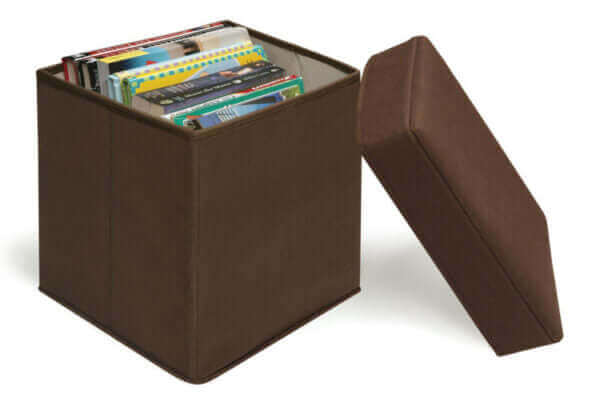 Folding Storage Seat – Brown