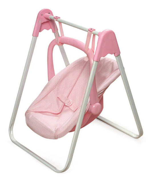 Badger Basket Doll Swing with Portable Carrier Seat