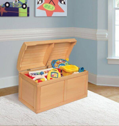 Badger Basket Hardwood Barrel Top Toy Chest with a Natural Finish