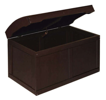 Badger Basket Hardwood Barrel Top Toy Chest with a Espresso Finish