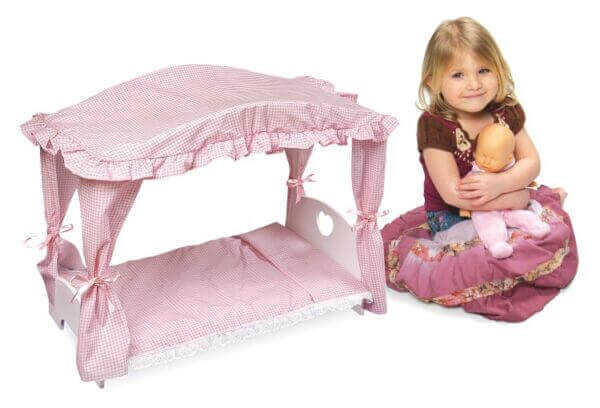 Badger Basket Canopy Doll Bed with Bedding