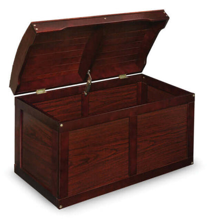 Badger Basket Hardwood Barrel Top Toy Chest with a Cherry Finish