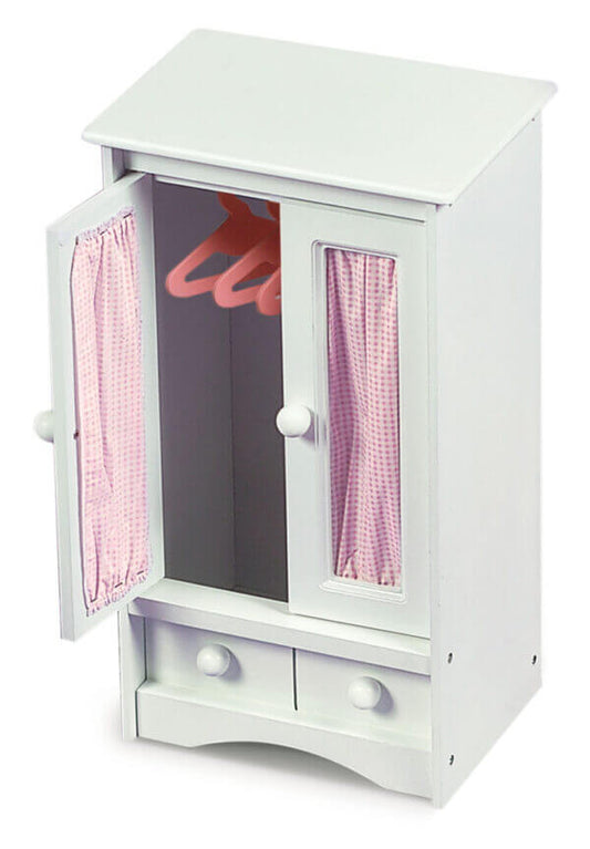 Badger Basket Doll Armoire with Three Hangers