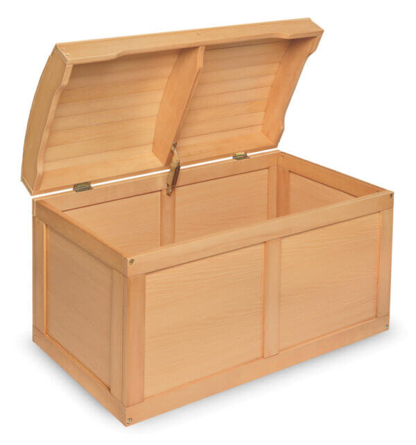 Badger Basket Hardwood Barrel Top Toy Chest with a Natural Finish