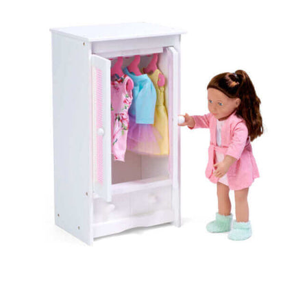 Badger Basket Doll Armoire with Three Hangers