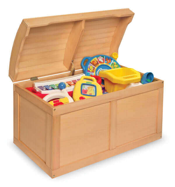 Badger Basket Hardwood Barrel Top Toy Chest with a Natural Finish