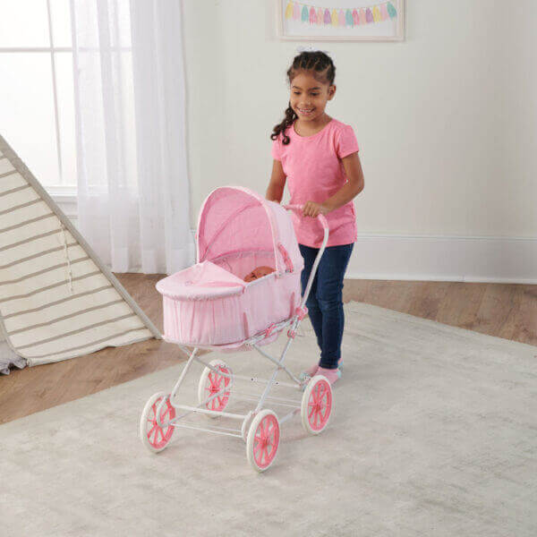 Just Like Mommy 3-in-1 Doll Pram/Carrier/Stroller – Pink/Gingham