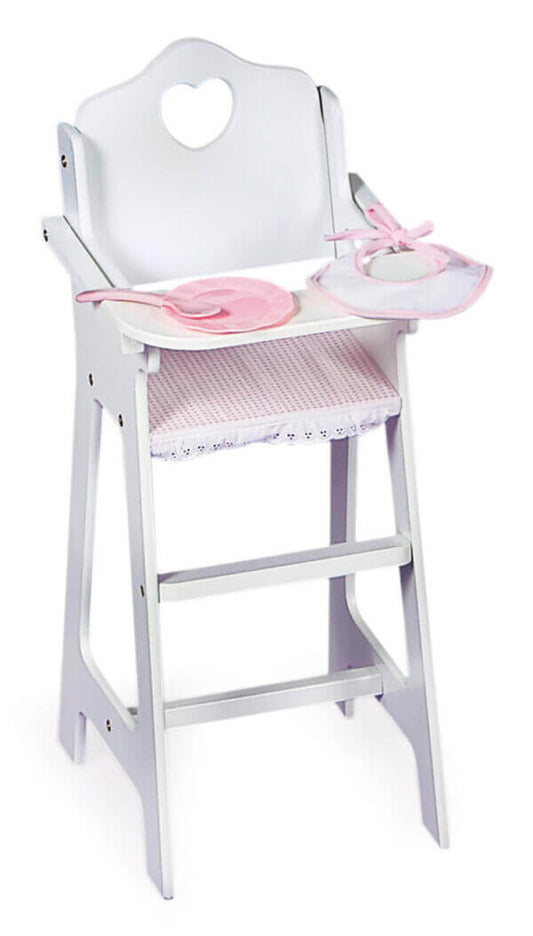 Badger Basket Doll High Chair with Accessories and Free Personalization Kit