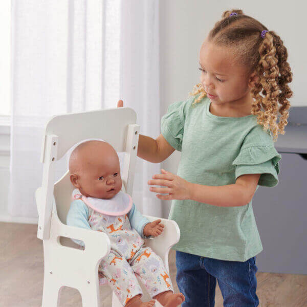 Badger Basket Doll High Chair with Accessories and Free Personalization Kit