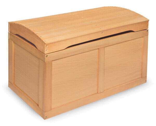 Badger Basket Hardwood Barrel Top Toy Chest with a Natural Finish