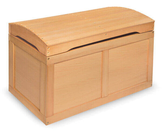 Badger Basket Hardwood Barrel Top Toy Chest with a Natural Finish