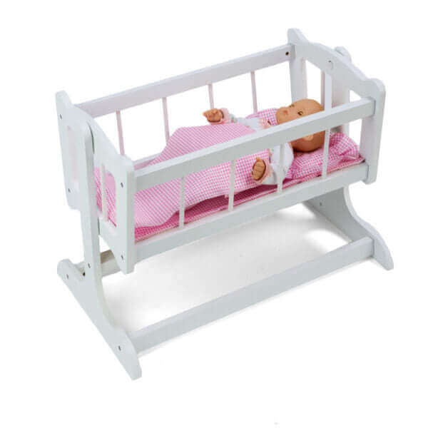 Badger Basket Heirloom Style Doll Cradle with Bedding