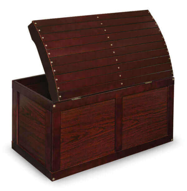 Badger Basket Hardwood Barrel Top Toy Chest with a Cherry Finish