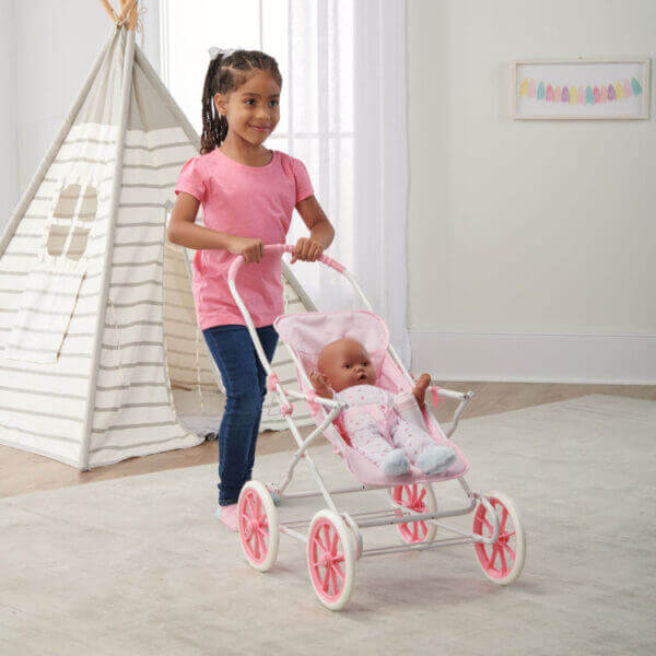 Just Like Mommy 3-in-1 Doll Pram/Carrier/Stroller – Pink/Gingham