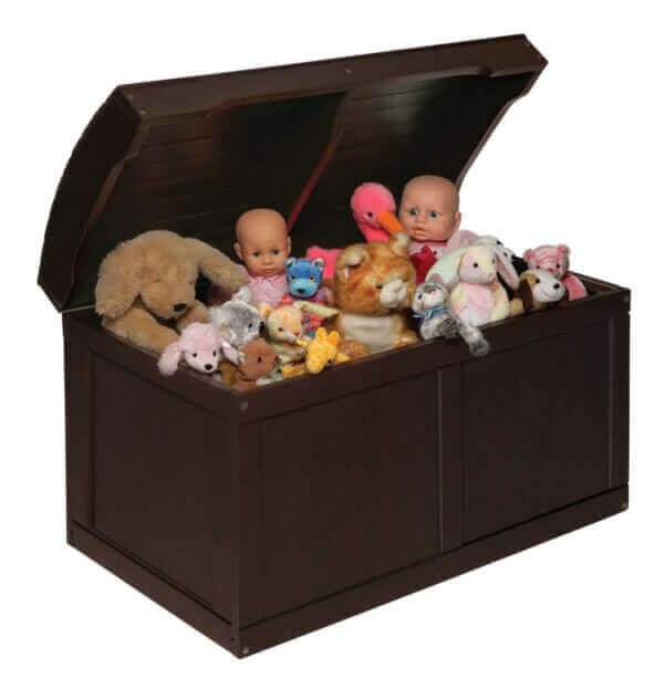 Badger Basket Hardwood Barrel Top Toy Chest with a Espresso Finish