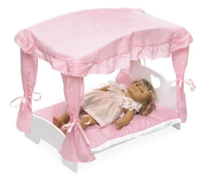 Badger Basket Canopy Doll Bed with Bedding