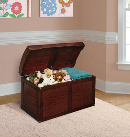 Badger Basket Hardwood Barrel Top Toy Chest with a Cherry Finish